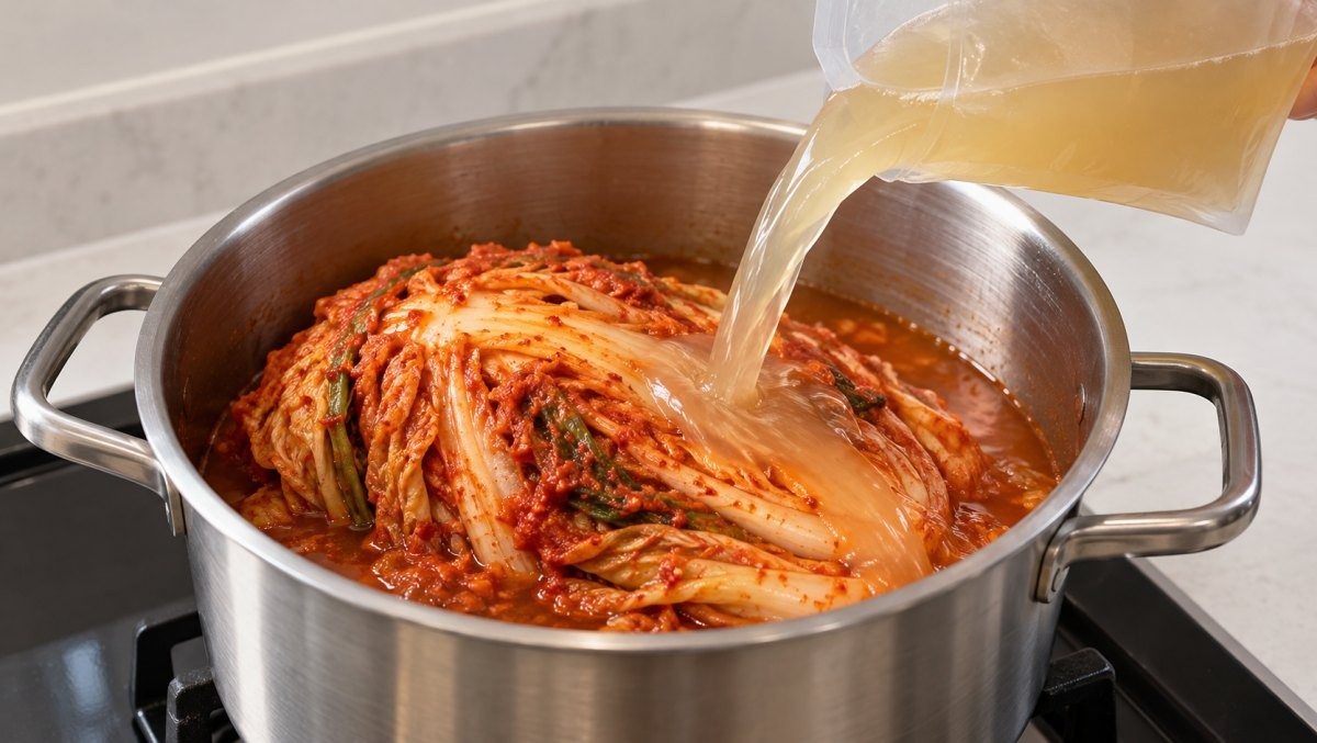 김치에 '냉면 육수' 부었을 뿐인데…신기하게 김치찜 뚝딱 만들어진다네요 [위키레시피]