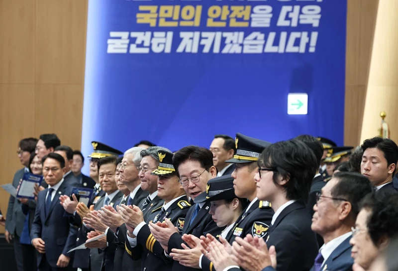 제81주년 경찰의 날 기념식에 참석한 이재명 대통령 / 뉴스1