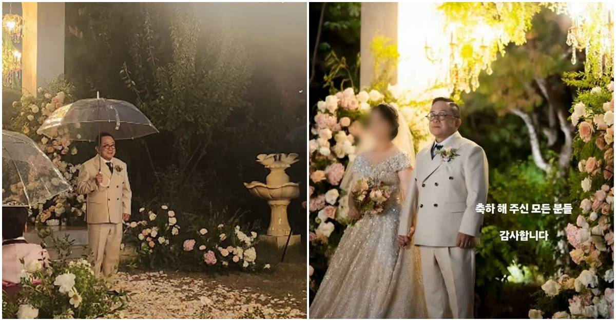 58세에 드디어 장가갔다…미모의 신부 공개하자 ‘실검 1위’ 찍은 연예인