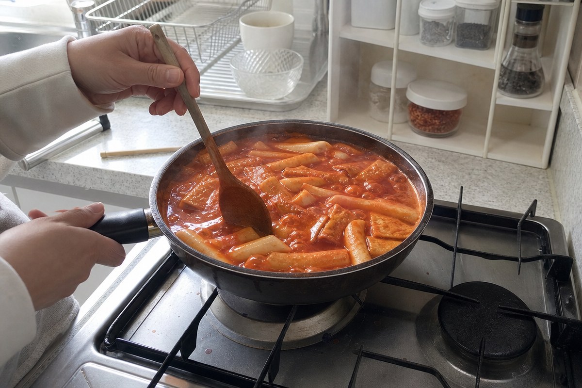 [요리꿀팁] 끓는 양념에 '가래떡'을 넣어보세요, 8~12분이면 속까지 익습니다