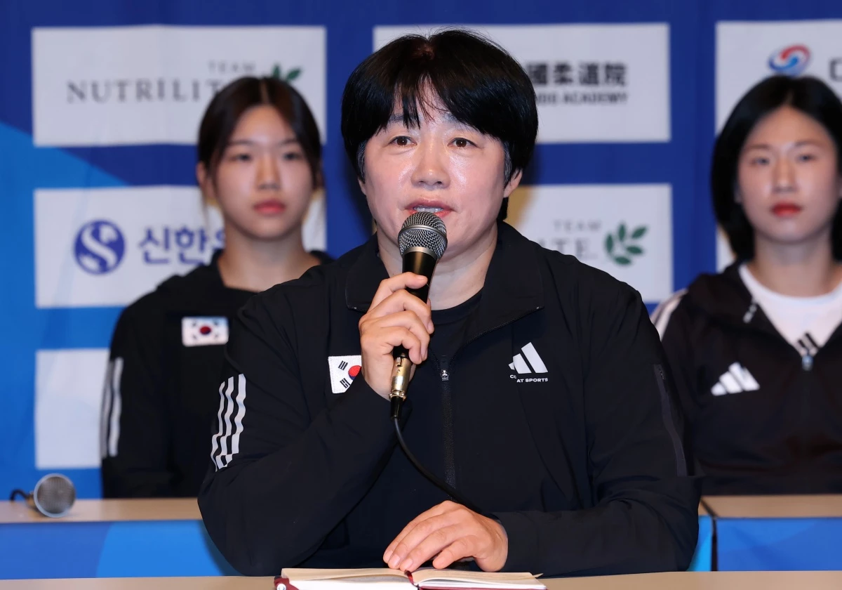 정성숙 유도 여자대표팀 감독이 지난달 충북 진천선수촌에서 열린 유도 2026 아이치-나고야 아시아경기대회 유도 국가대표팀 미디어데이에서 발언하고 있다. / 뉴스1