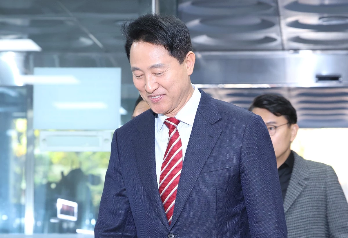 23일 항소심 공판에 출석한 오세훈 시장 / 뉴스1
