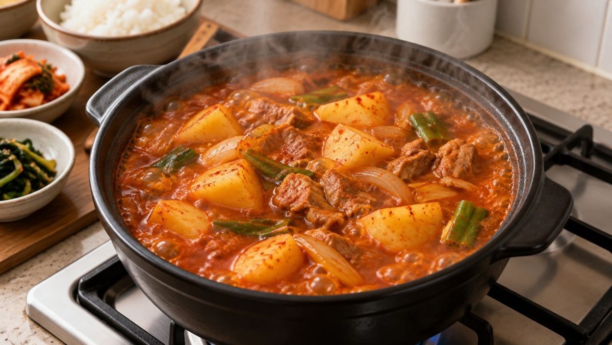 고추장찌개 완성. / 기사 이해를 돕기 위해 AI로 제작한 자료 이미지로, 실제 모습과 다소 차이가 있을 수 있습니다.