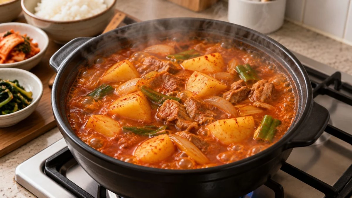 고추장찌개 완성. / 기사 이해를 돕기 위해 AI로 제작한 자료 이미지로, 실제 모습과 다소 차이가 있을 수 있습니다.