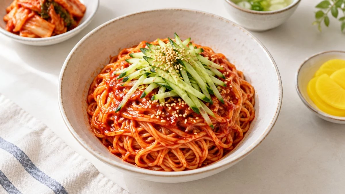 고추장 비빔국수. / 기사 이해를 돕기 위해 AI로 제작한 자료 이미지로, 실제 모습과 다소 차이가 있을 수 있습니다.