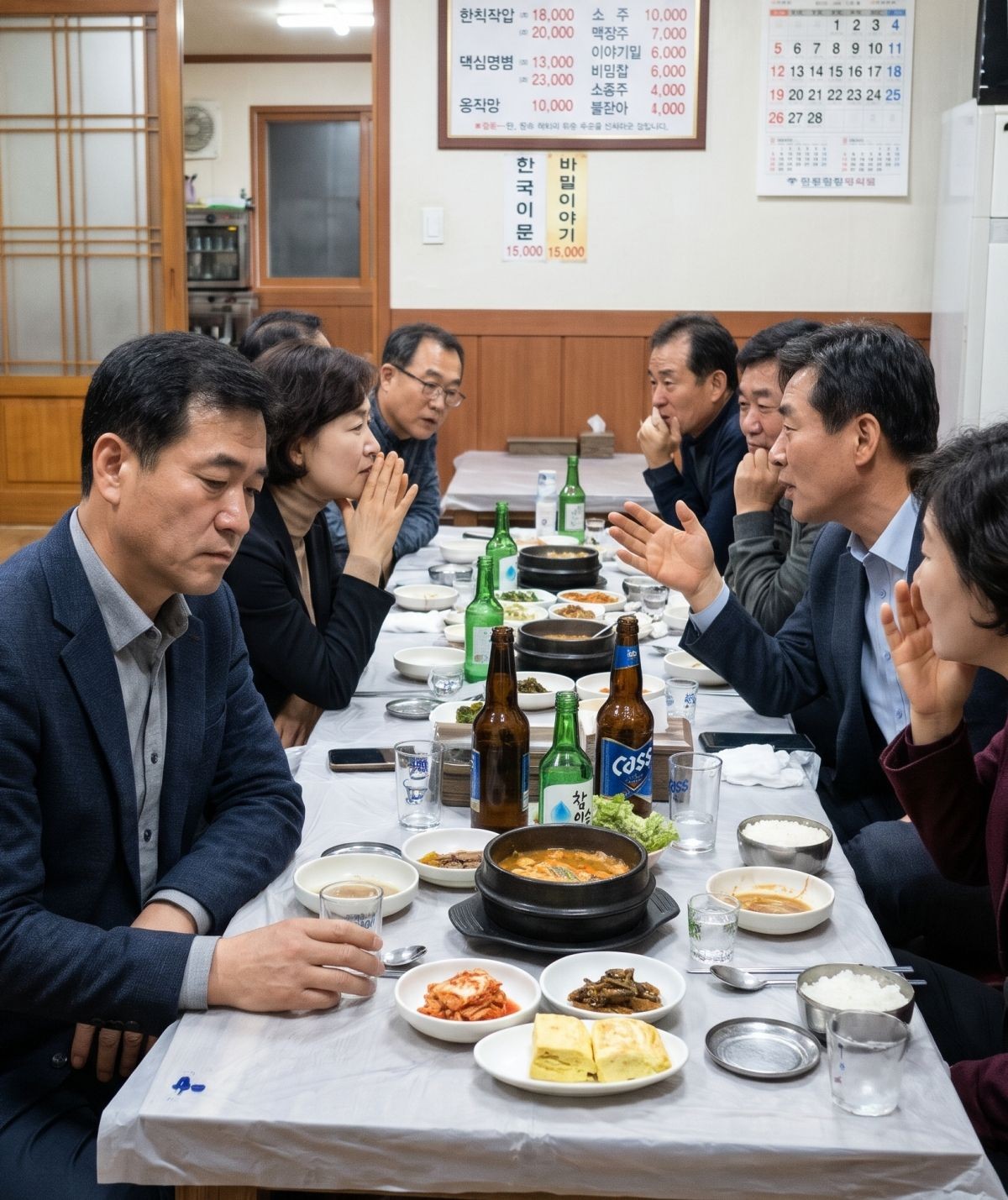 타인에 대해 험담하는 중년들 모습. 기사 내용 토대로 AI툴 활용해 제작한 자료사진.