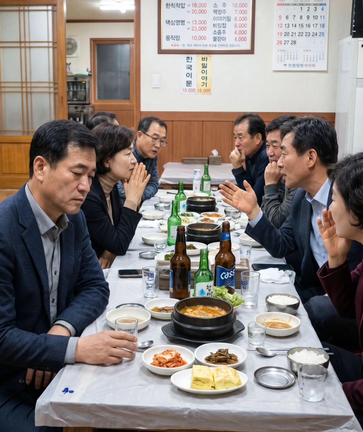 타인에 대해 험담하는 중년들 모습. 기사 내용 토대로 AI툴 활용해 제작한 자료사진.