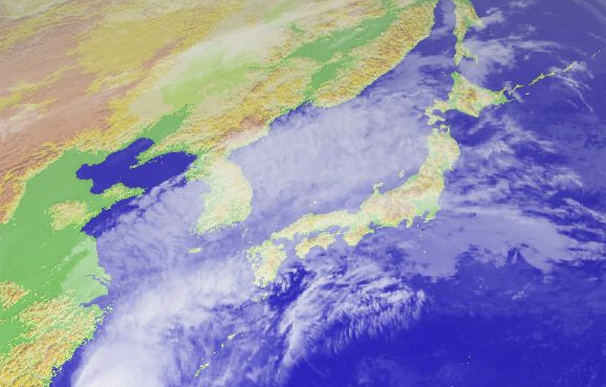 24일 오전 3시 기상위성 사진. / 일본 국립정보학연구소