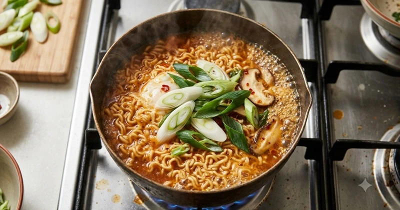 대파 라면은 '국물 맛'도 시원하게 해준다. / AI 생성 이미지