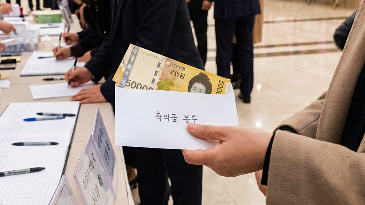 결혼식 축의금 10만원. 기사 내용 토대로 AI툴 활용해 제작한 자료사진.