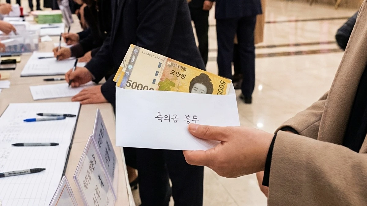 결혼식 축의금 10만원. 기사 내용 토대로 AI툴 활용해 제작한 자료사진.
