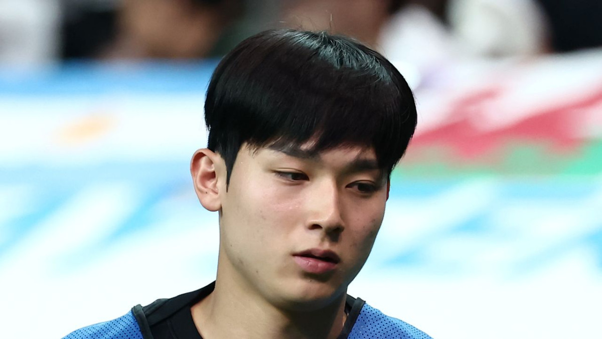 지난해 8월 3일 오후 서울 마포구 서울월드컵경기장에서 열린 쿠팡플레이 시리즈 토트넘 홋스퍼와 뉴캐슬 유나이티드의 경기 후반전, 토트넘 양민혁이 몸을 풀고 있다. / 뉴스1