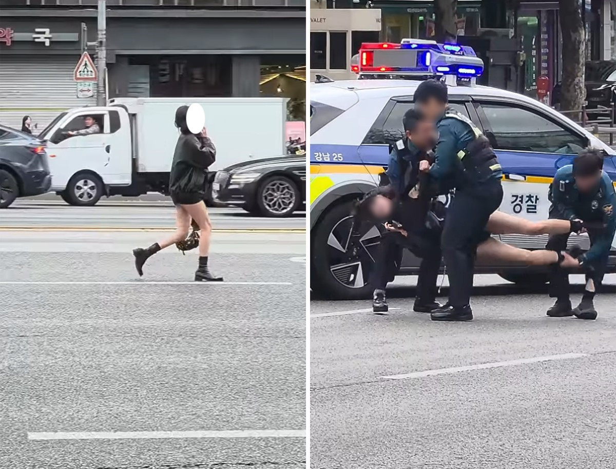 '강남대로 만취 이별녀' 뒷얘기도 확산... 경찰의 특이한 대처법 눈길