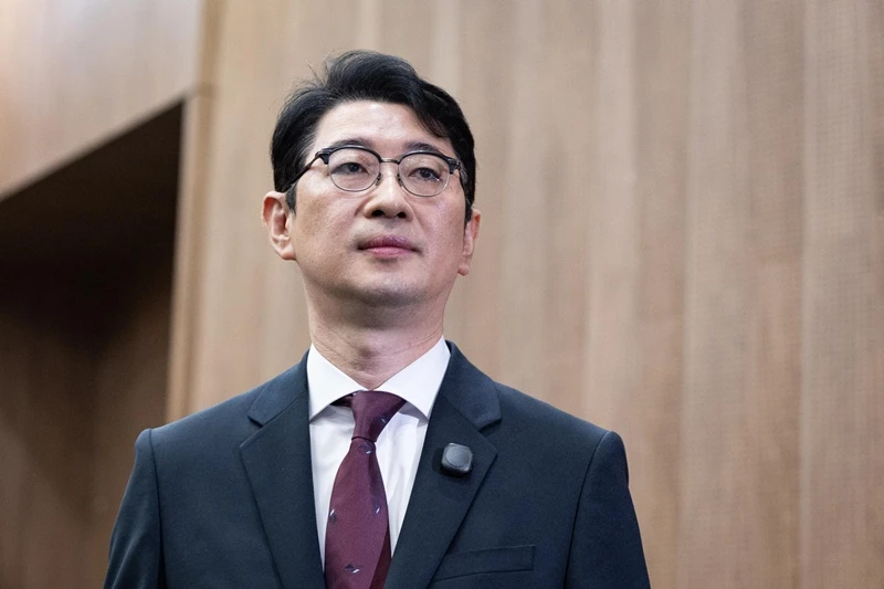 기자회견 입장하는 주진우 의원 / 뉴스1