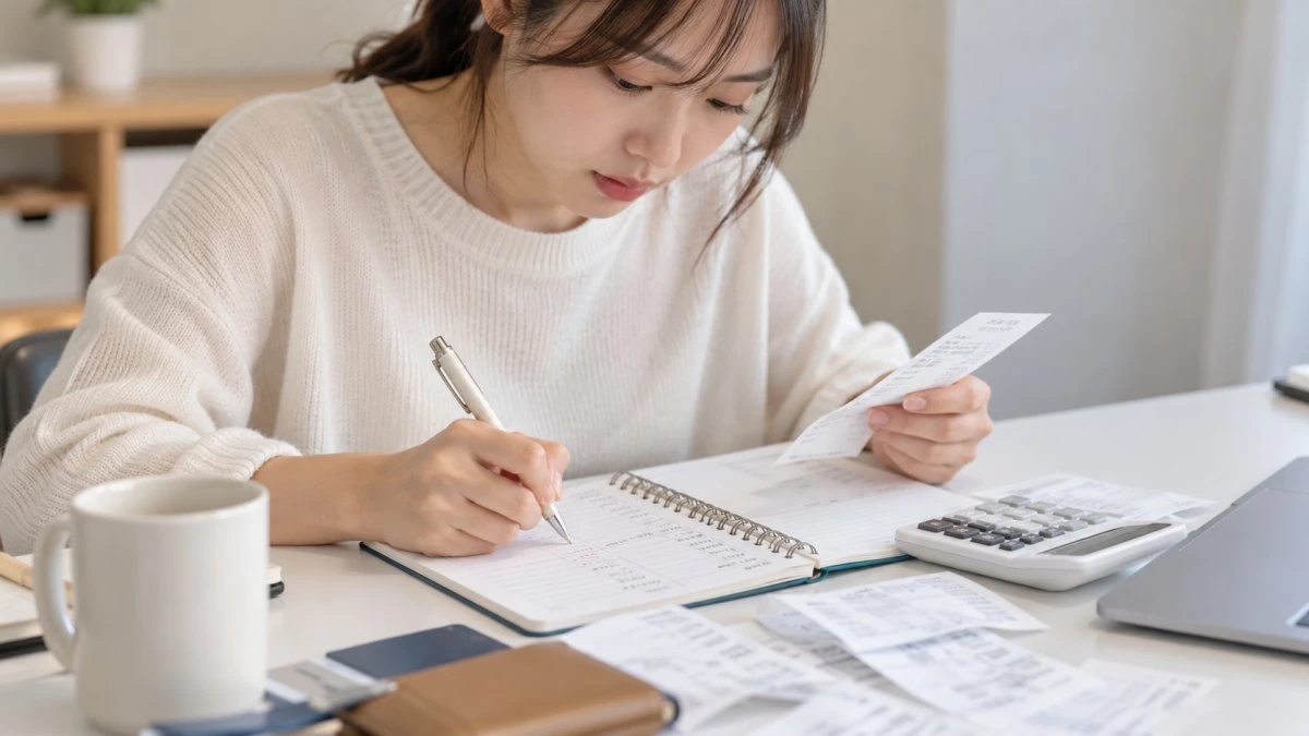 가계부를 작성하는 직장인. 기사 이해를 돕기 위해 AI툴로 생성한 자료사진.