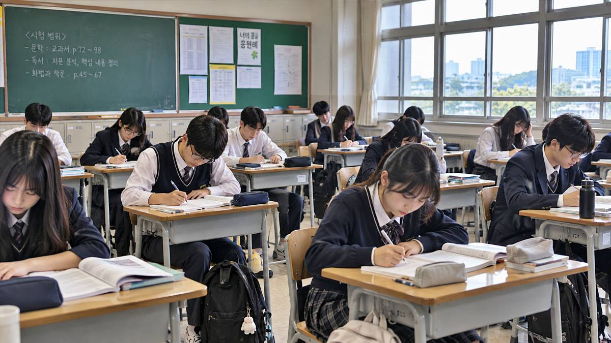 열심히 공부 중인 학생들. 기사 이해를 돕기 위해 AI로 제작한 자료 이미지.