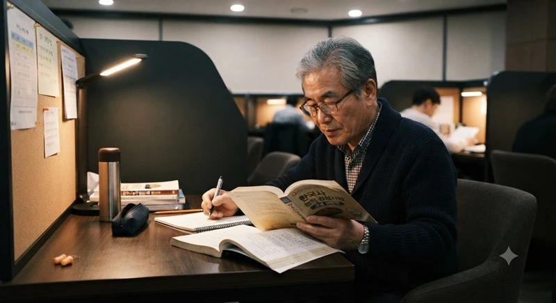 늦깎이 공무원은 동료들에게도 감사함을 전했다. / AI 생성 이미지