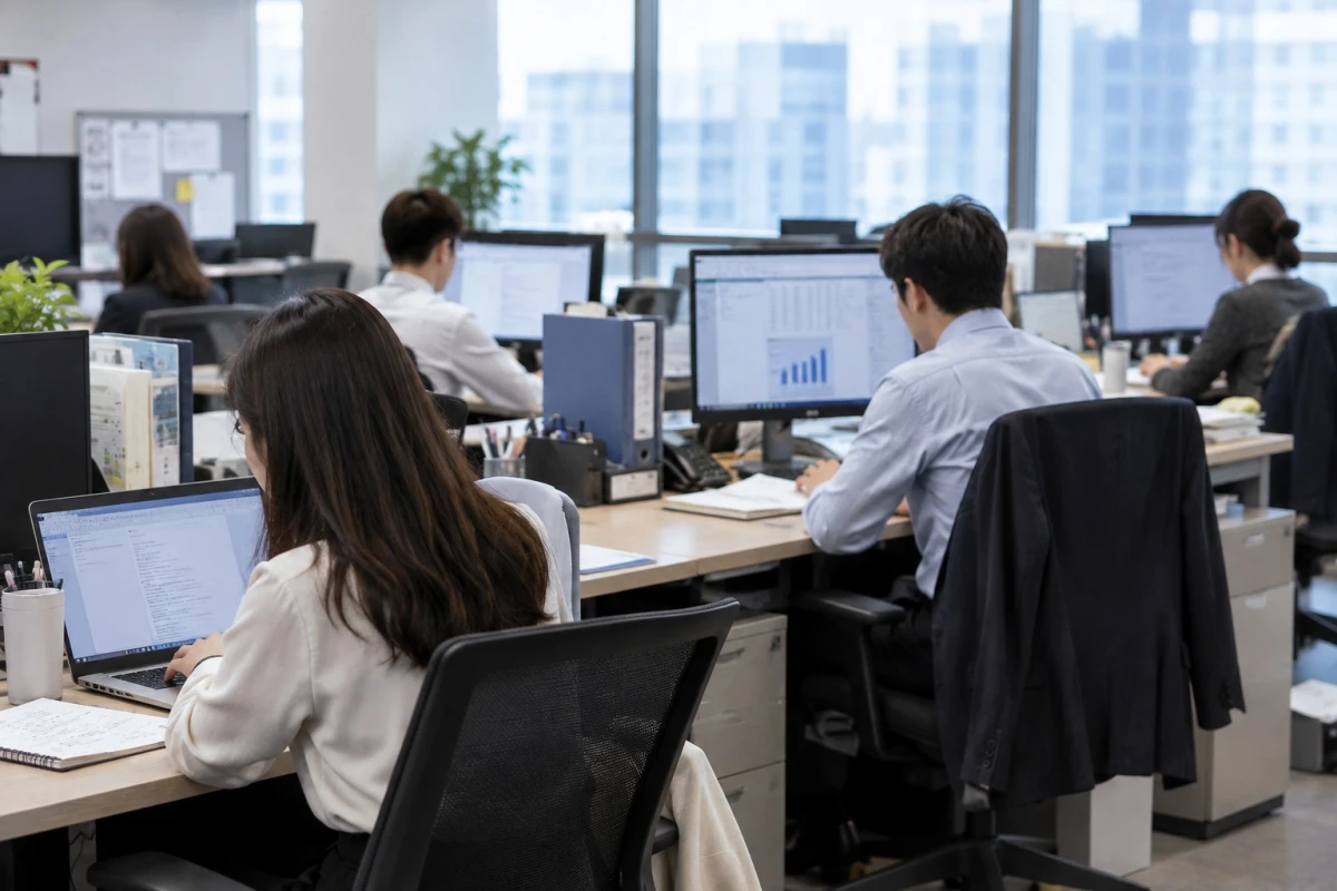 업무 중인 직원들 / AI 생성 이미지