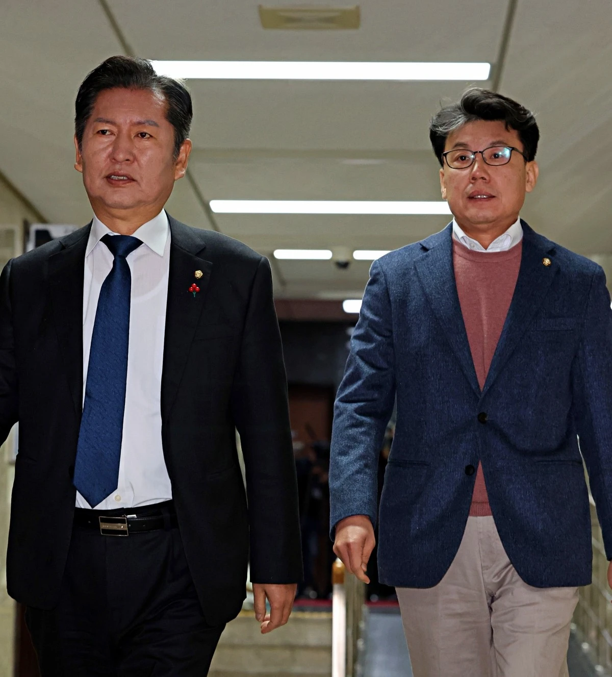 정청래, 진성준 더불어민주당 의원. 자료사진. / 뉴스1