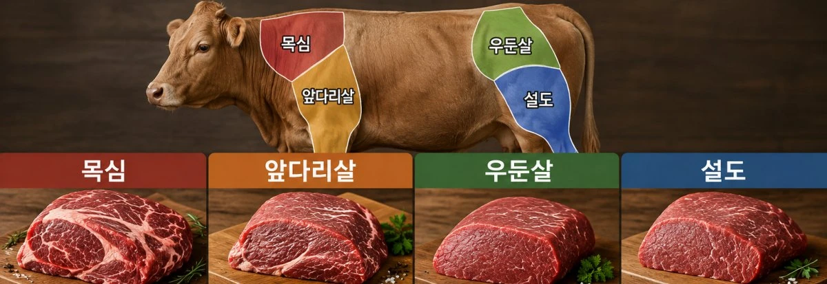 소고기 부위. 기사 이해를 돕기 위해 AI툴로 생성한 자료사진.