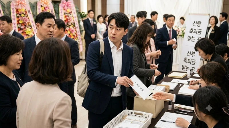 축의금 때문에 마음 상하는 사례가 계속 발생하고 있다. / AI 생성 이미지
