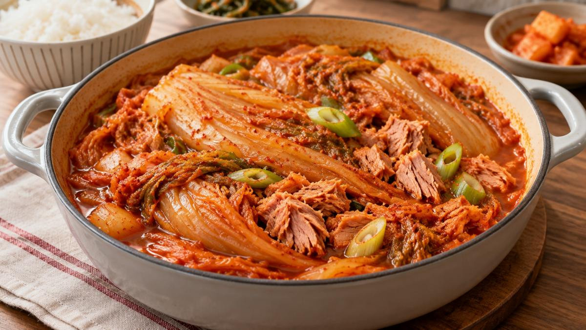 묵은지 참치김치찜. / 기사 이해를 돕기 위해 AI로 제작한 자료 이미지로, 실제 모습과 다소 차이가 있을 수 있습니다.
