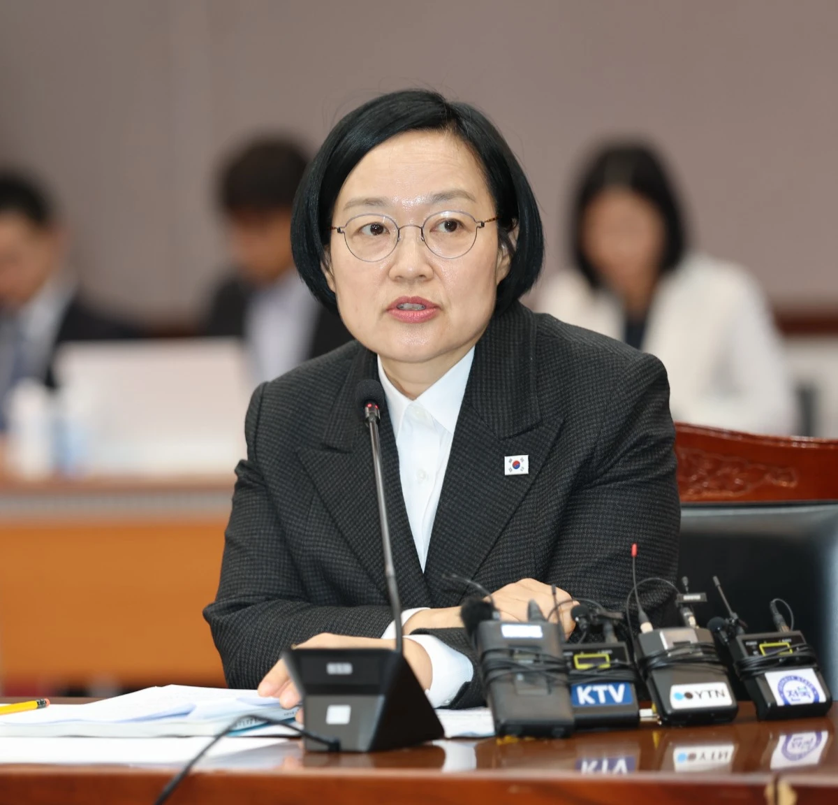 한성숙 국무총리가 28일 전북 김제시 새만금33센터에서 열린 제35차 새만금위원회의에 참석해 모두발언을 하고 있다. / 뉴스1