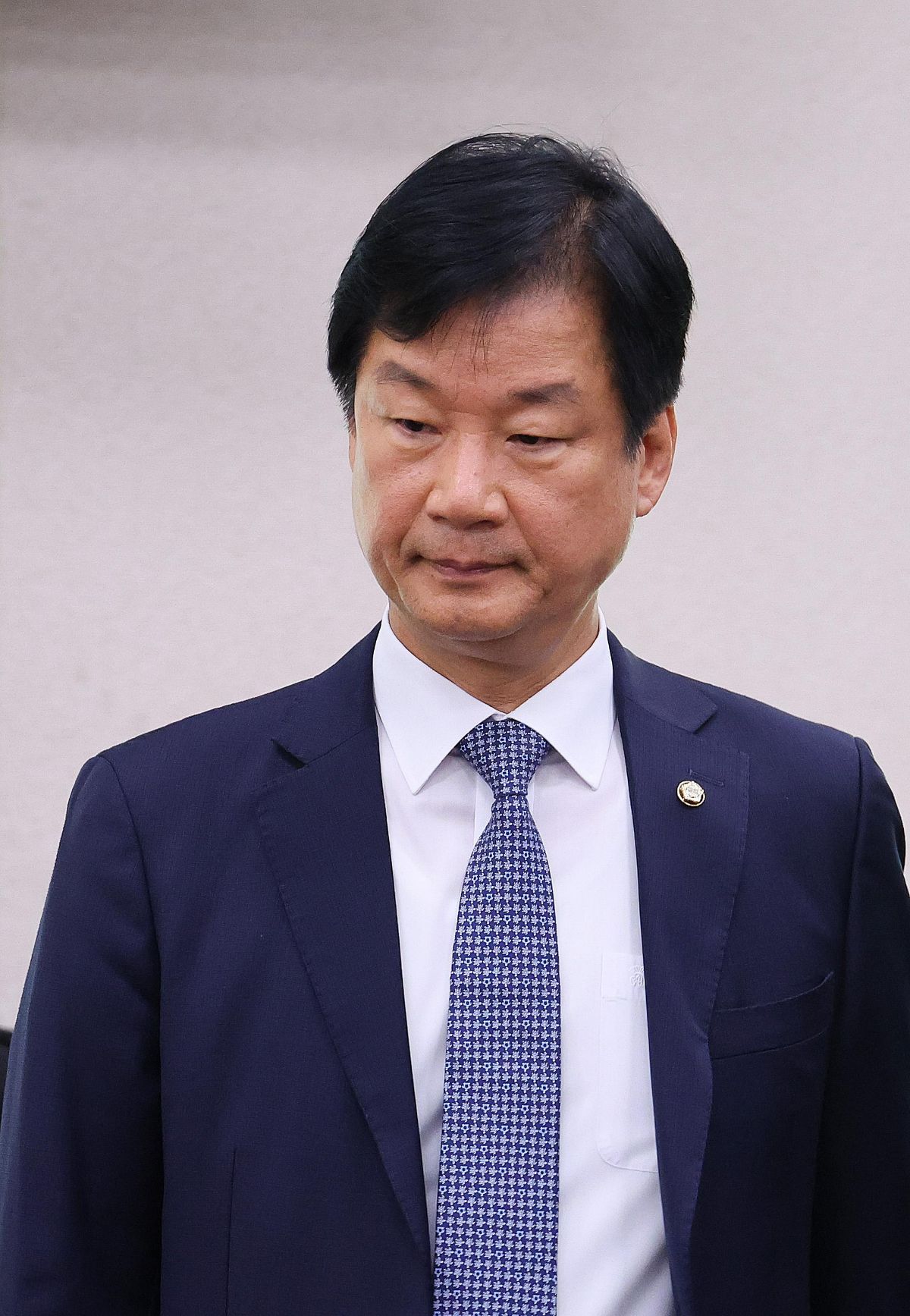 박균택 더불어민주당 의원이 26일 서울 여의도 국회에서 열린 법제사법위원회의 법무부 등에 대한 종합감사에 참석하고 있다. / 뉴스1